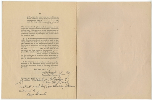 1946 Duke Ellington Signed Contract (University Archives LOA)